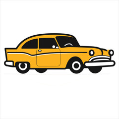 Flat design car  illustration