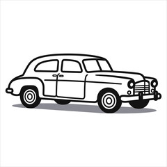 Flat design car  illustration