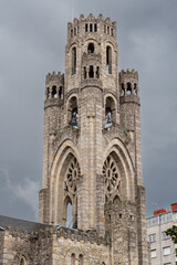 Fototapeta na wymiar Tower of the Church of Vera Cruz, Carballino, Orense, Galicia.