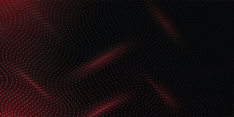 Dark abstract background with glowing wave. Shiny moving lines design element. Modern purple blue gradient flowing wave lines. Futuristic technology concept. Vector illustration abstract background