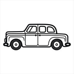 Flat design car  illustration