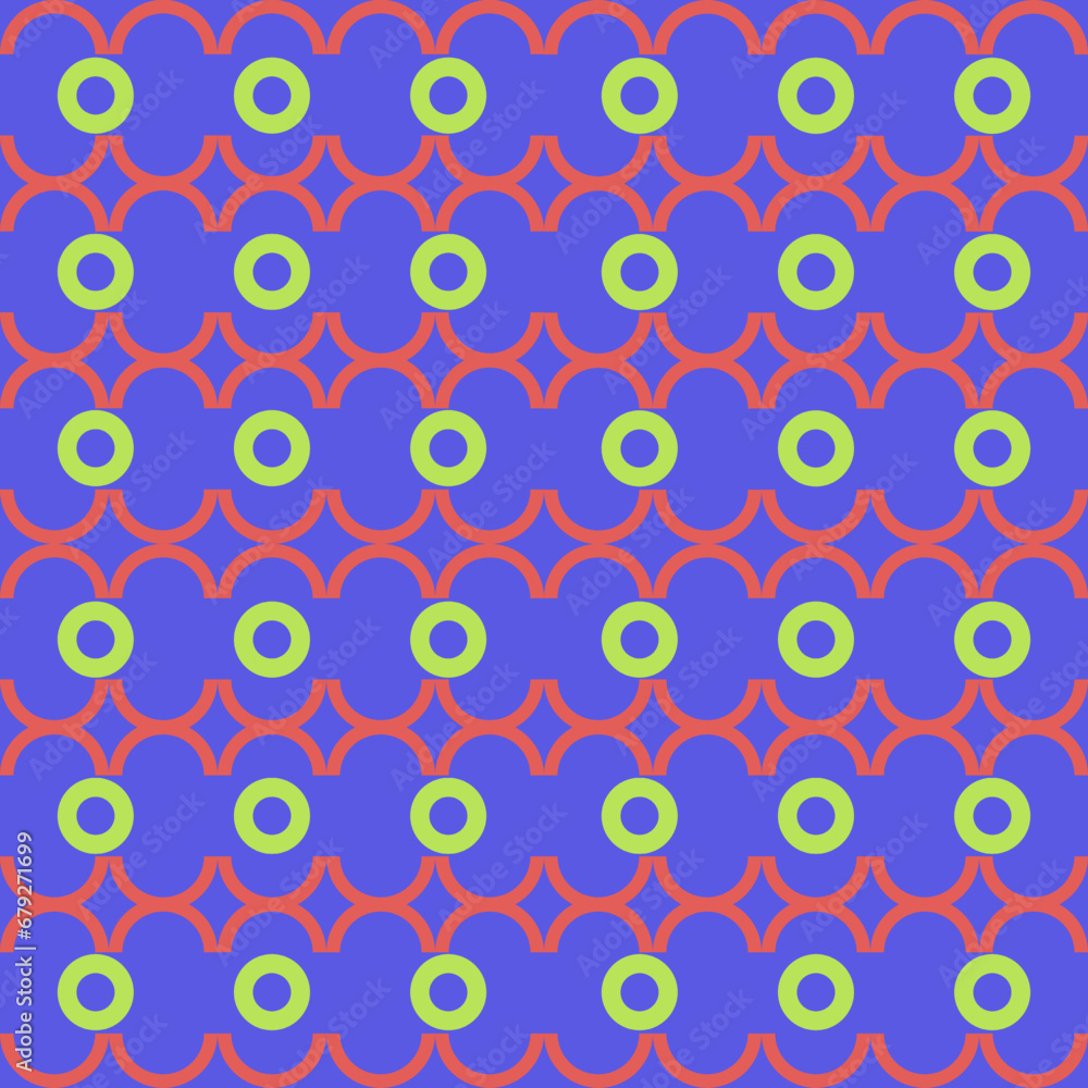 Poster seamless pattern with circles in retro style. vector illustration.