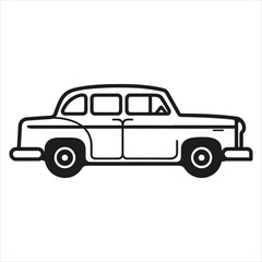 Flat design car  illustration