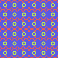 Seamless pattern with circles in retro style. Vector illustration.