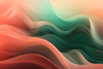 Colorful wavy background with paper cut style