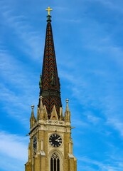 Tower of the Name of Mary Catholic church in Novi Sad, Serbia.