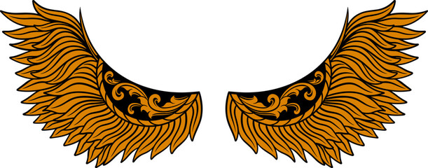 Eagle wings vector design