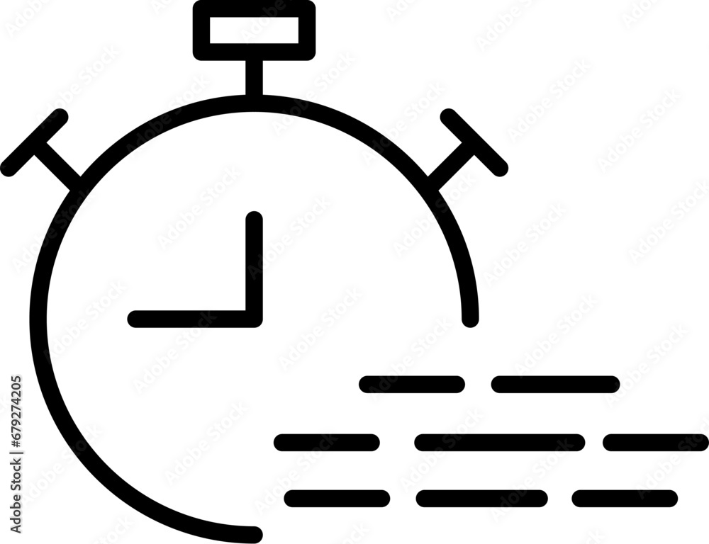 Poster timer simple outline icon. suitable for books, stores, shops. editable stroke in minimalistic outlin