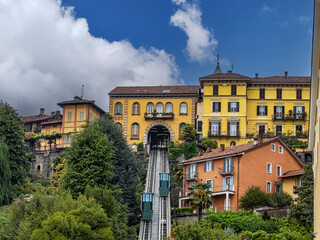 View of the funicular of Biella town - 679274877