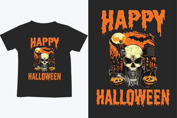 halloween typography t shirt design