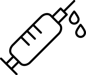 Syringe Linear Icon. Perfect for design, infographics, web sites, apps.