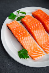 vegetable product fish vegetable protein seitan product fresh delicious healthy eating cooking appetizer meal food snack on the table copy space food background rustic top view vegetarian vegan food