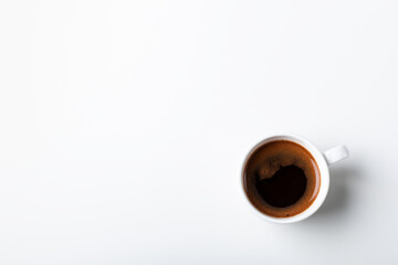 cup of coffee on white background