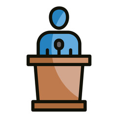 Public Speaking Icon Element For Design