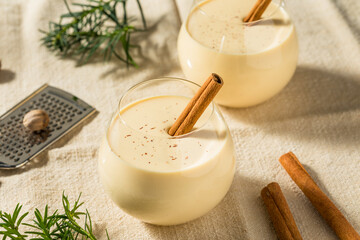 Boozy Cold Eggnog Cocktail with Rum