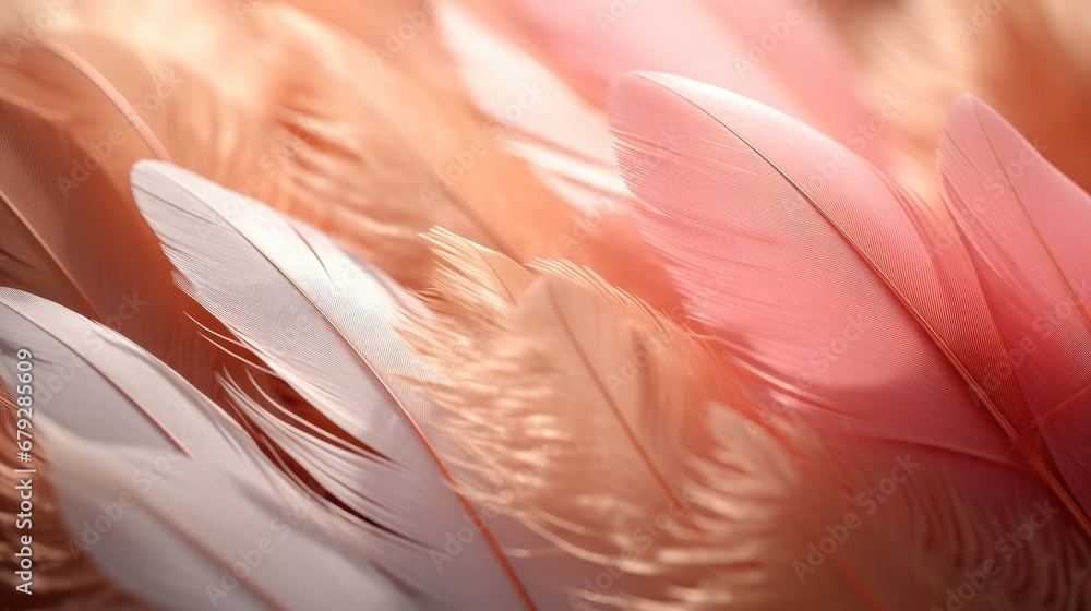 Aufkleber a close up of a bunch of feathers with a blurry image of the feathers on the back of the feathers.