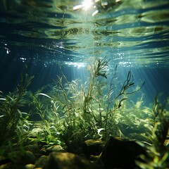 Fototapeta na wymiar underwater world in the aquarium