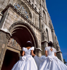 Wedding at the Roman Catholic Matthias Church in Budapest