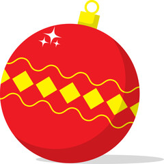 Christmas Ball Bauble Christmas and New Year's Eve decoration red ornament