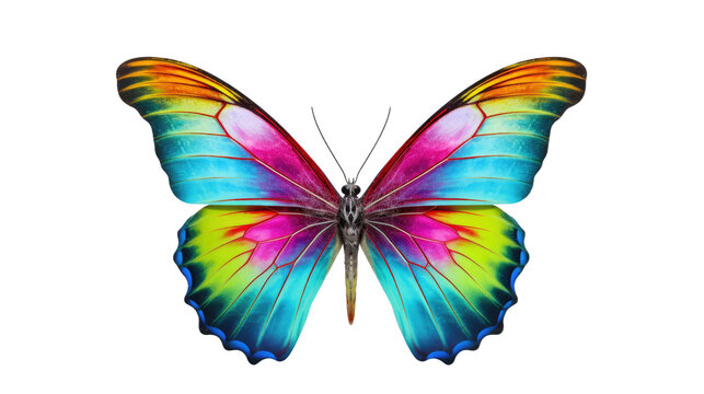 Beautiful and rare butterfly on a transparent background