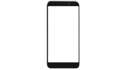 smartphone on the transparent background