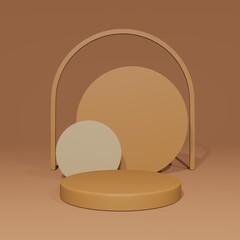 3D Rendered Podium Design with Colours for your Product Showcase