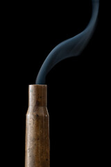 Smoke Coming Out of the Empty Bullet Case