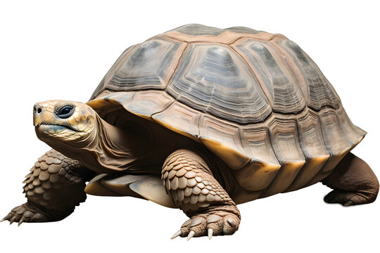 Big old giant turtle isolated, minimum soft shadow