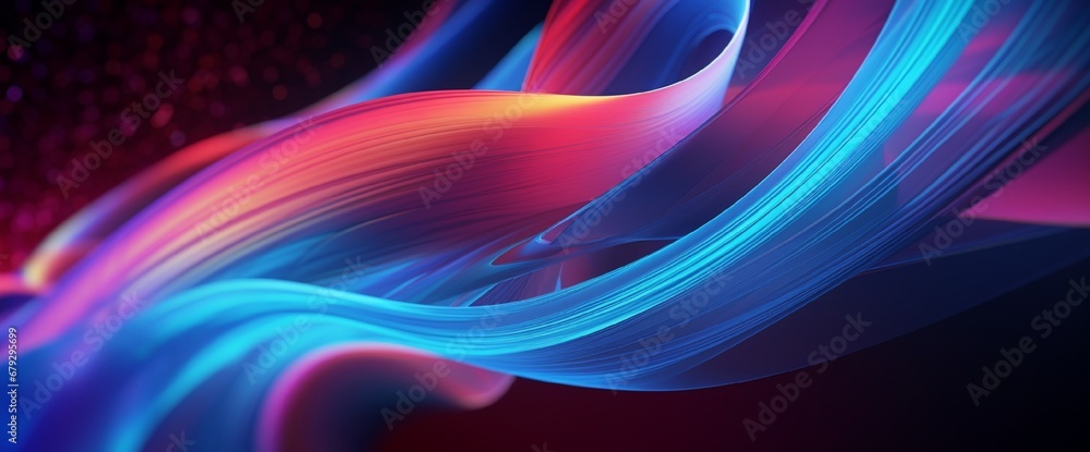 Poster 3d rendering stylish creative abstract background. colored lines swirling in spiral. motion design b