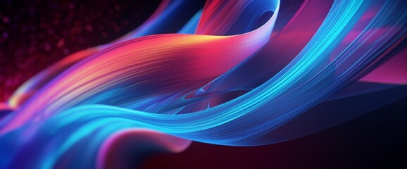 3d rendering stylish creative abstract background. colored lines swirling in spiral. Motion design bg of particles shaping lines, helix and abstract structures. 3d render.