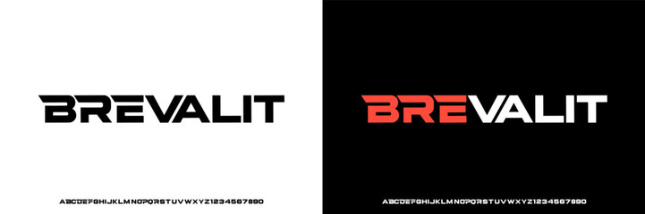 Modern Bold Heavy Strong Font. Typography urban style fonts for sport, technology, digital, engine, machine, movie, logo design, vector illustration