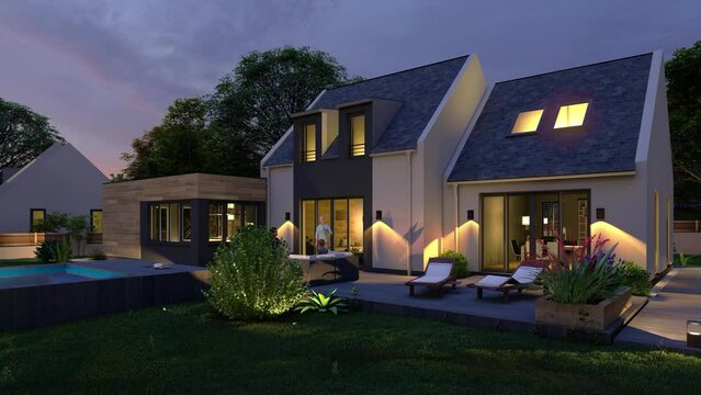 Family house with pool and garden