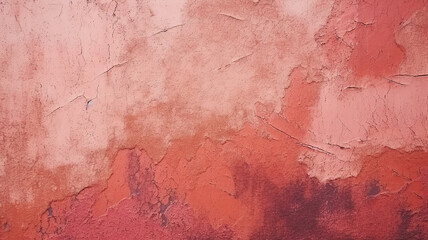 Red concrete wall, grunge cement grainy texture, fancy vintage background. Generative AI