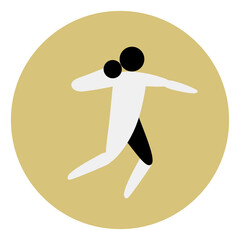Shot put competition icon. Sport sign.