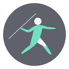 Javelin throw competition icon. Sport sign.