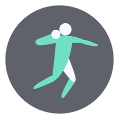 Shot put competition icon. Sport sign.