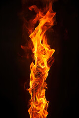 Fototapeta premium Close-up of the fireball. Generative Ai