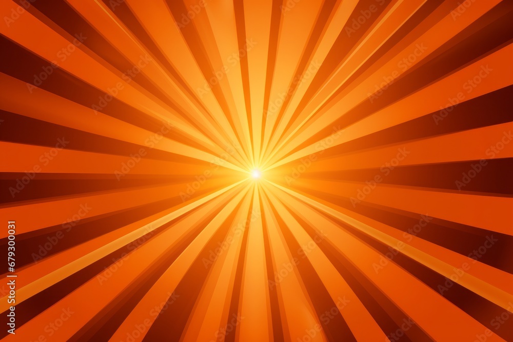 Wall mural orange background with rays effects. generative ai