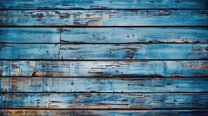 Dark blue wooden wall texture. Generative AI - obrazy, fototapety, plakaty