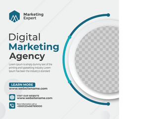 Creative corporate marketing with social media and instagram post template