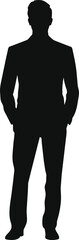 vector men silhouettes standing face to face