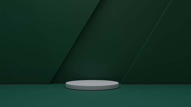 3D Rendered Podium Design with Colours for your Product Showcase