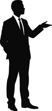 recommend clip art: business man standing silhouette isolated
