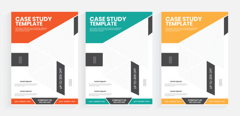A4 business case study flyer design, Marketing sheet document flyer design, Creative booklet case study template