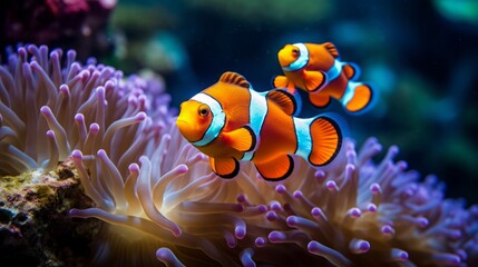 Fototapeta na wymiar clown fish on the seabed.