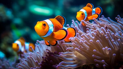 clown fish on the seabed.