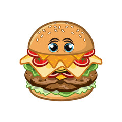 Burger Mascot Template illustration