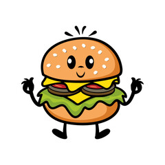 Burger Mascot Template illustration