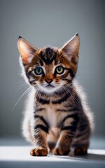 Fototapeta premium Whiskers in the Wild: Discover the Adorable Adventures of this Curious Kitty
