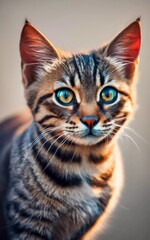 Obraz premium Whiskers in the Wild: Discover the Adorable Adventures of this Curious Kitty